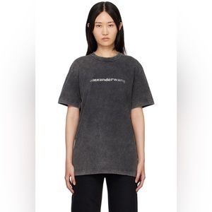 Alexander Wang Hotflix Crystal Logo T Shirt (Size XS)